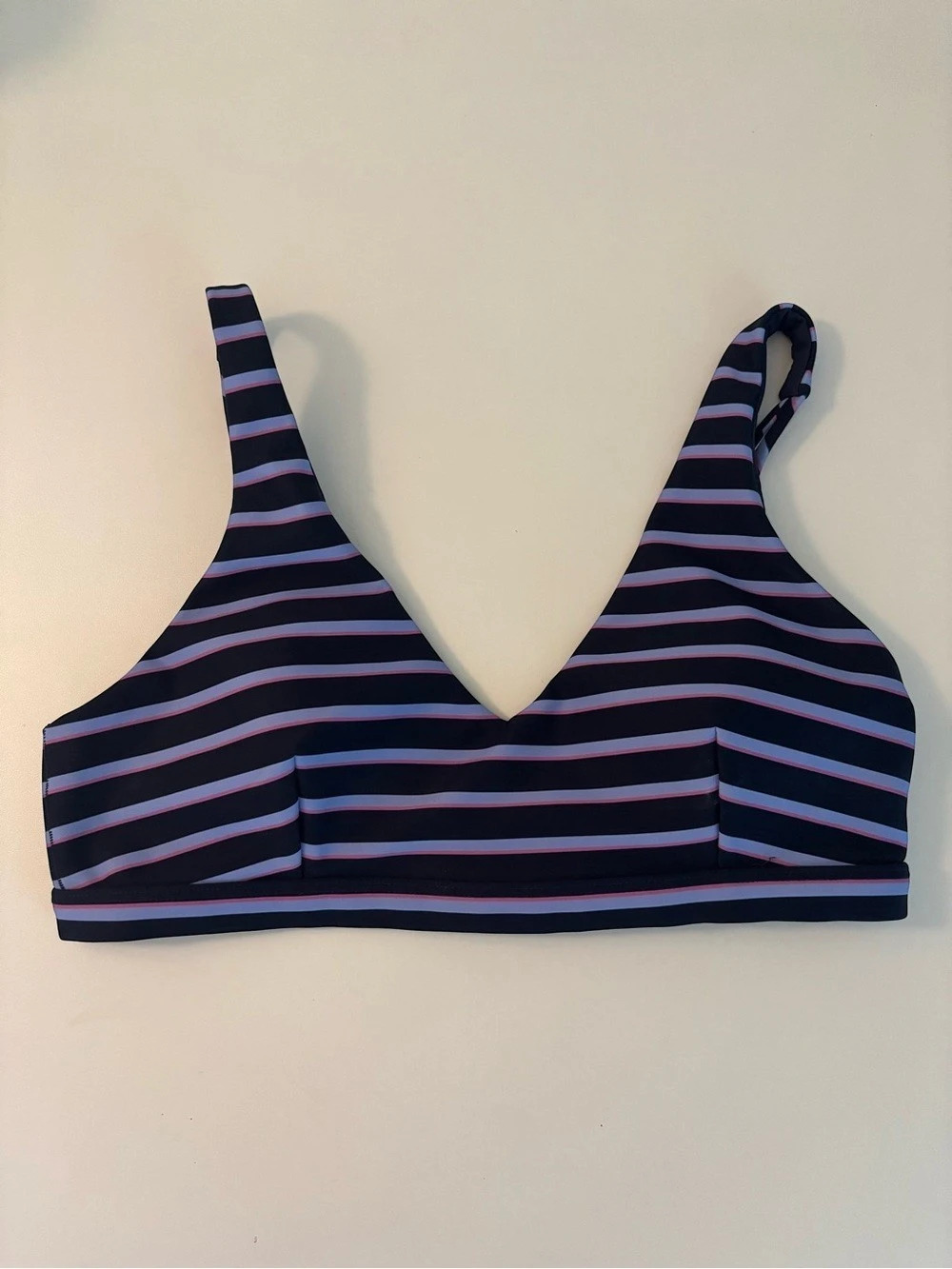 Carve Designs Stinson Top Striped Bikini Top Black & Pink Small (brand new, neve
